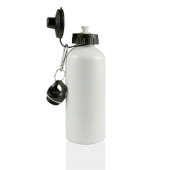 Бутылка металл белая стандарт 500 мл с двумя крышками