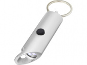 Светодиодный фонарик с открывалкой для бутылок и брелоком Flare (серебристый)