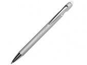 Ручка-стилус металлическая шариковая Sway Monochrome с цветным зеркальным слоем (серебристый, белый)