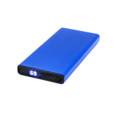 Внешний аккумулятор Höginn в металлическом корпусе, 10000mAh, синий. Внешний аккумулятор Höginn в металлическом корпусе, 10000mAh, синий.