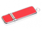USB 3.0- флешка на 128 Гб компактной формы (красный, серебристый)