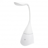 Настольная лампа с колонкой Swanny, белая Настольная лампа с колонкой Swanny, белая