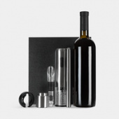 Винный набор Veritas, черный с серебристым Винный набор Veritas, черный с серебристым