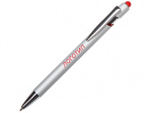 Ручка-стилус металлическая шариковая Sway Monochrome с цветным зеркальным слоем (серебристый, красный)