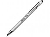 Ручка-стилус металлическая шариковая Sway Monochrome с цветным зеркальным слоем (серебристый, черный)