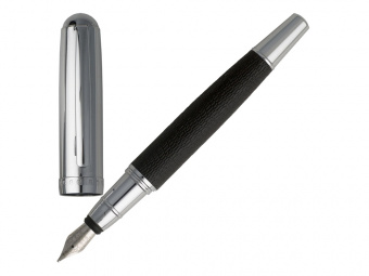 Ручка перьевая Advance (черный, серебристый)