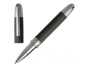Ручка-роллер Stripe (серебристый, графит)