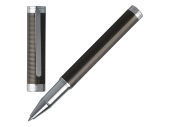 Ручка-роллер Column Dark Chrome (серебристый, графит)