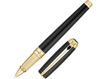 Ручка-роллер Line D Large (черный, золотистый)