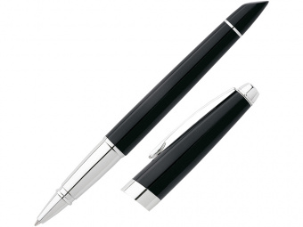 Ручка-роллер Aventura Onix Black (черный, серебристый)