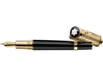 Ручка перьевая Henry Steinway (черный, золотистый)