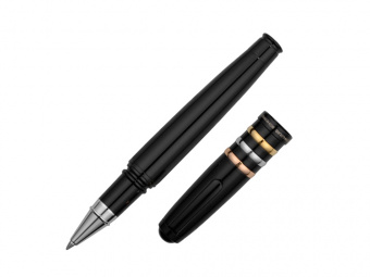 Ручка-роллер Olympe (черный, золотистый, серебристый)