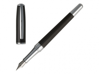 Ручка перьевая Essential Striped (черный, серебристый)