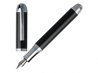 Ручка перьевая Summit (черный, серебристый)