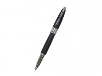 Ручка-роллер Progress (черный, серебристый)