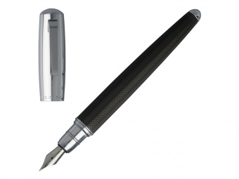 Ручка перьевая Pure (черный, серебристый)