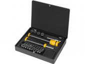 Набор инструментов 18 предметов (черный, серебристый, желтый)