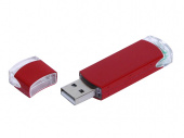 USB-флешка промо на 16 Гб прямоугольной классической формы (красный)