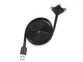 USB-переходник XOOPAR W CABLE 3 в 1  (черный)