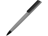 Ручка пластиковая soft-touch шариковая Taper (черный, серый)