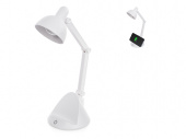 Настольный светильник с функцией беспроводной зарядки Bendy (белый)