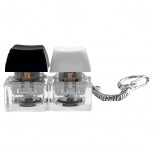 Брелок KeyDuo с LED подсветкой, чёрно-белый