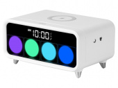 Часы с беспроводным зарядным устройством Timebox 1 (белый)
