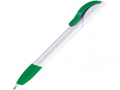 Ручка пластиковая шариковая Hattrix Soft (зеленый, белый)