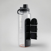 Спортивная бутылка для воды Electrolyte, 1200 мл, тритан (черный)
