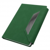 Ежедневник A5 недатированный Tela, в твёрдой обложке с магнитным клапаном, тёмно-зелёный