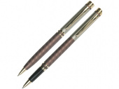 Набор Pen and Pen: ручка шариковая, ручка-роллер (черный, золотистый, бронзовый)