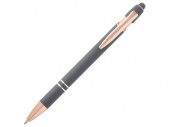Ручка шариковая с отделкой из розового золота Nanna (серый)