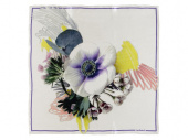 Шелковый платок Madeleine White (белый, разноцветный)