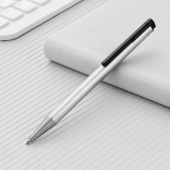 Ручка шариковая металлическая Jobs soft-touch с флеш-картой на 8 Гб (серебристый, черный)