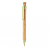 Бамбуковая ручка с клипом из пшеничной соломы