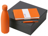 Подарочный набор COLOR IT c блокнотом, ручкой и термобутылкой (оранжевый)