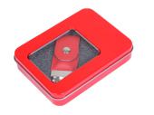 Металлическая упаковка для флешки (красный)
