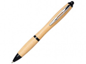 Ручка шариковая Nash из бамбука (черный, натуральный)