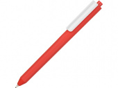 Ручка пластиковая шариковая Pigra  P03 софт-тач (красный, белый)