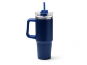 Термокружка KRANSTON с трубочкой и поворотной крышкой, 850 мл (navy)