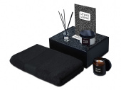 Подарочный набор Re:y. Care с полотенцем, солью для ванны и диффузором (черный)