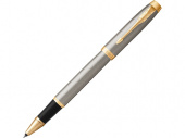 Ручка роллер Parker IM Core Brushed Metal GT (золотистый, серый)