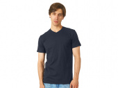 Футболка Heavy Super Club мужская с V-образным вырезом (темно-синий)