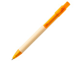 Ручка картонная шариковая Safi (оранжевый, натуральный)