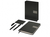 Подарочный набор Goethe с блокнотом А5, 2-мя ручками и картхолдером (черный)