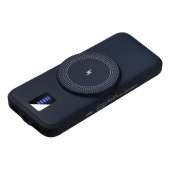 Внешний беспроводной аккумулятор с подсветкой, Ultra Wireless Magnetic, 10000 mah, синий