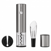 Набор для вина с электрическим штопором Vintaro, серебряный