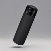 Вакуумная термокружка c кнопкой Guard, soft-touch, 400 мл (черный)