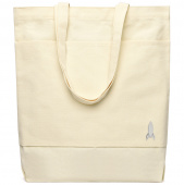 Сумка для покупок JETTA 325 г/м² с шильдом - ракета, натуральный