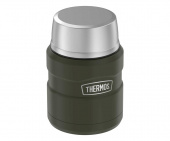 Термос для еды с ложкой SK3000, 470 мл (темно-зеленый)